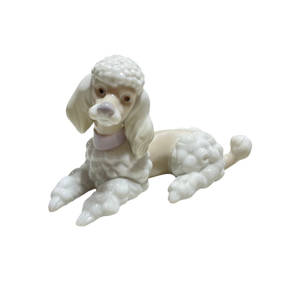 Lladro 6" Poodle Glazed Porcelain Figure 6337 Vintage Retired Spain Figurine
